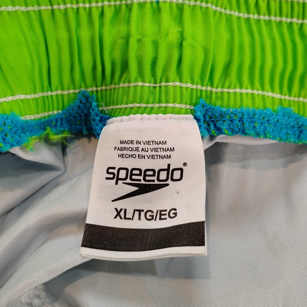 SPEEDO Board Shorts /Swim Trunks Men's XL Gray With Blue Green Turquoise Ombre - Picture 2 of 10